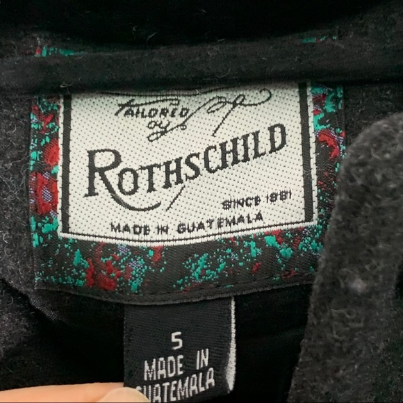 Rothschild girls charcoal wool peacoat Sz 5 - Picture 2 of 5